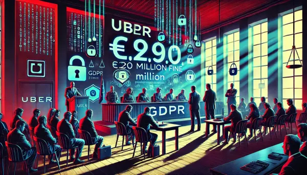An Illustration for Uber's €290M Fine: A Data Compliance Wake-Up Call